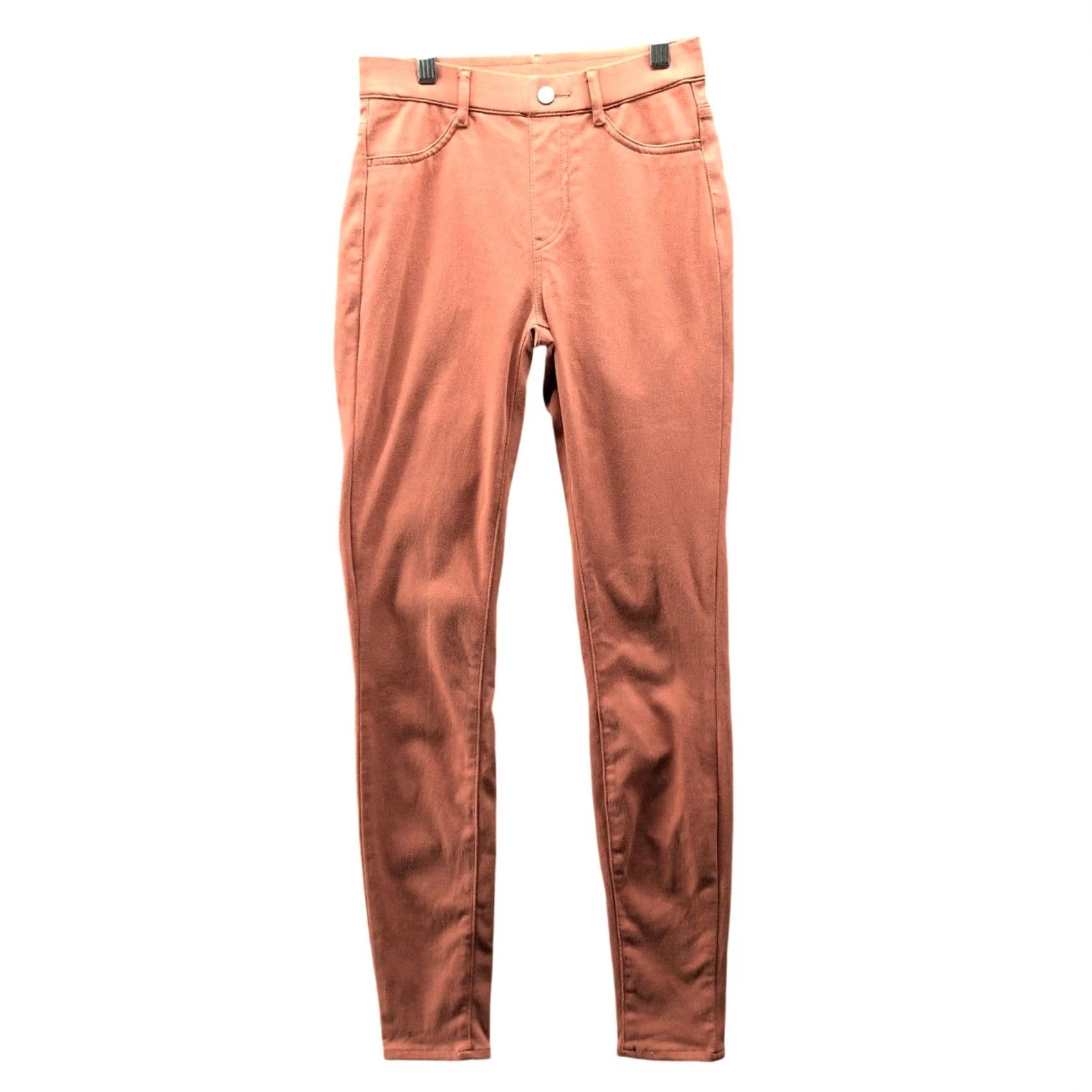 Uniqlo Uniqlo Ultra Stretch Leggings Pants Womens XS Orange Peach Pull On 24-25 Size 26" / US 2 / IT 38 - 2 Thumbnail