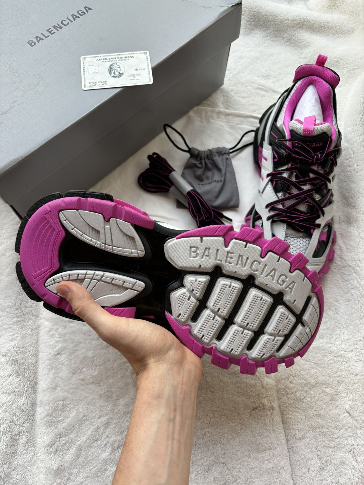 Balenciaga Balenciaga Pink/Black/Grey LED Tracks Size US 9 / EU 42 - 4 Thumbnail