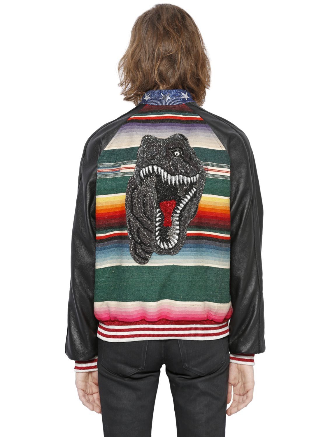 Saint Laurent Paris SS16 Saint Laurent T Rex dinosaur leather teddy jacket Hedi Size US M / EU 48-50 / 2 - 23 Thumbnail
