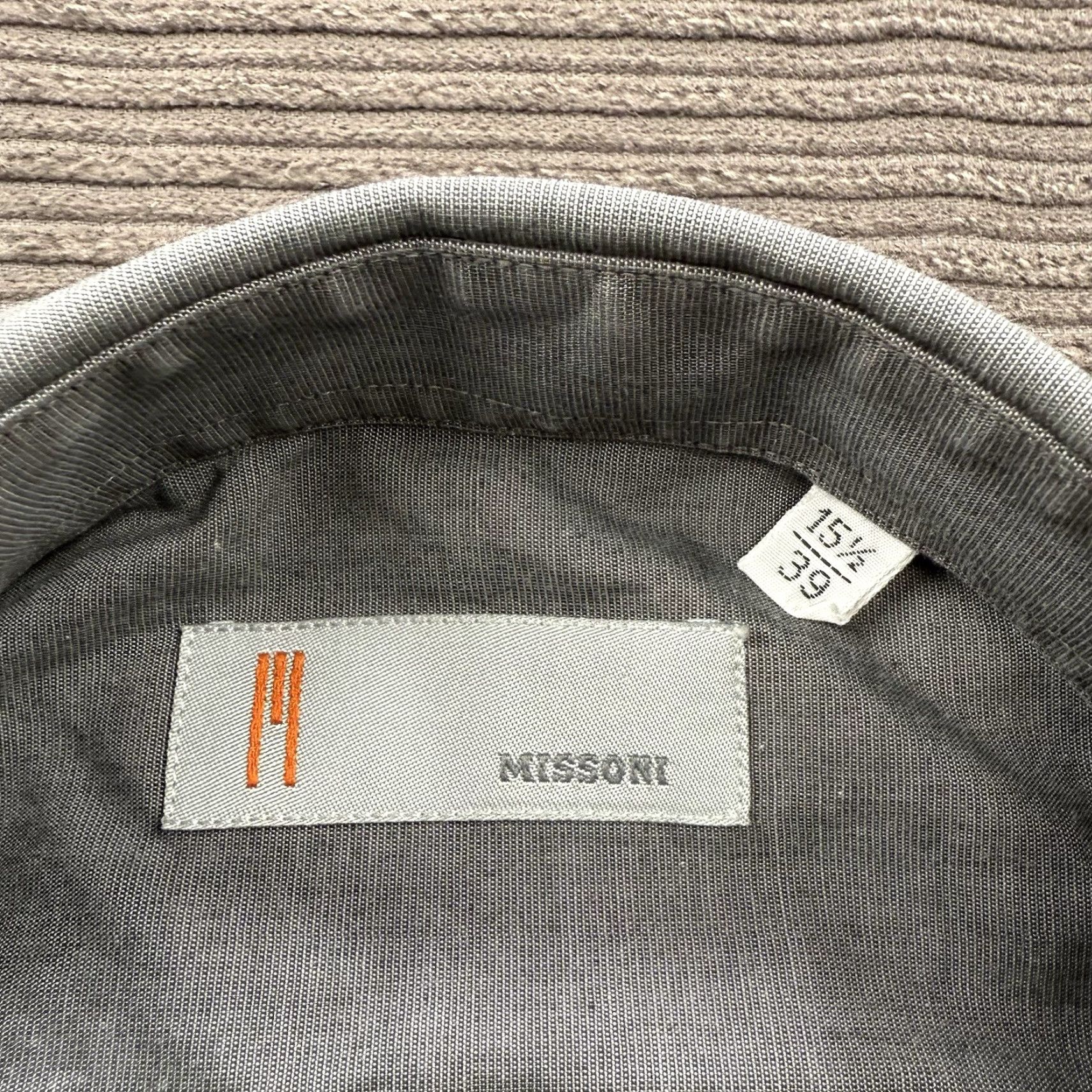 Missoni Missoni Shirt Men 15.5 39 Gray Cotton Long Sleeve Button Up Designer Business Shirt Size US L / EU 52-54 / 3 - 3 Thumbnail