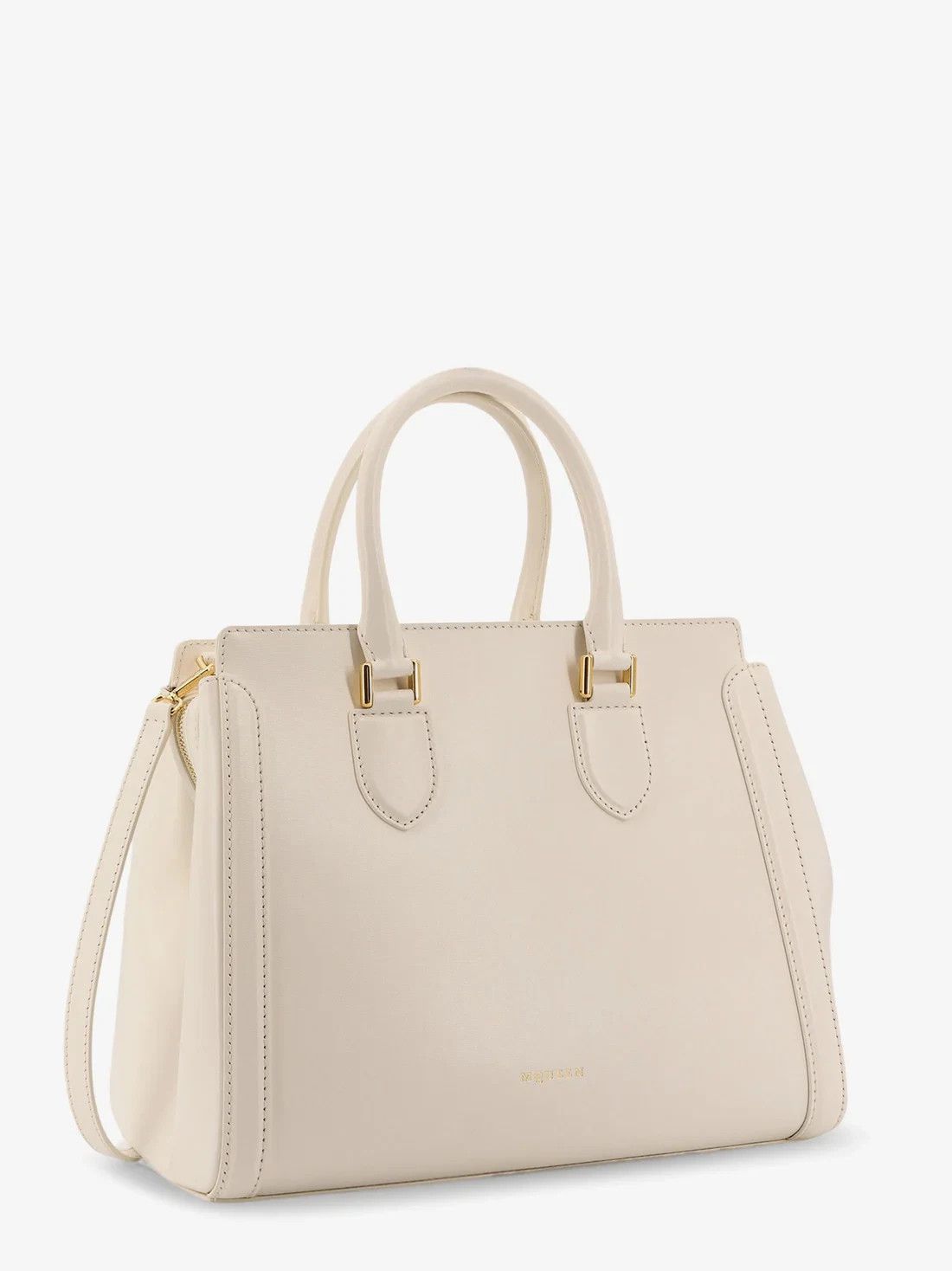 Alexander McQueen A. McQueen Birdee Lrg White Leather Top Handle Bag Auth Size ONE SIZE - 3 Thumbnail