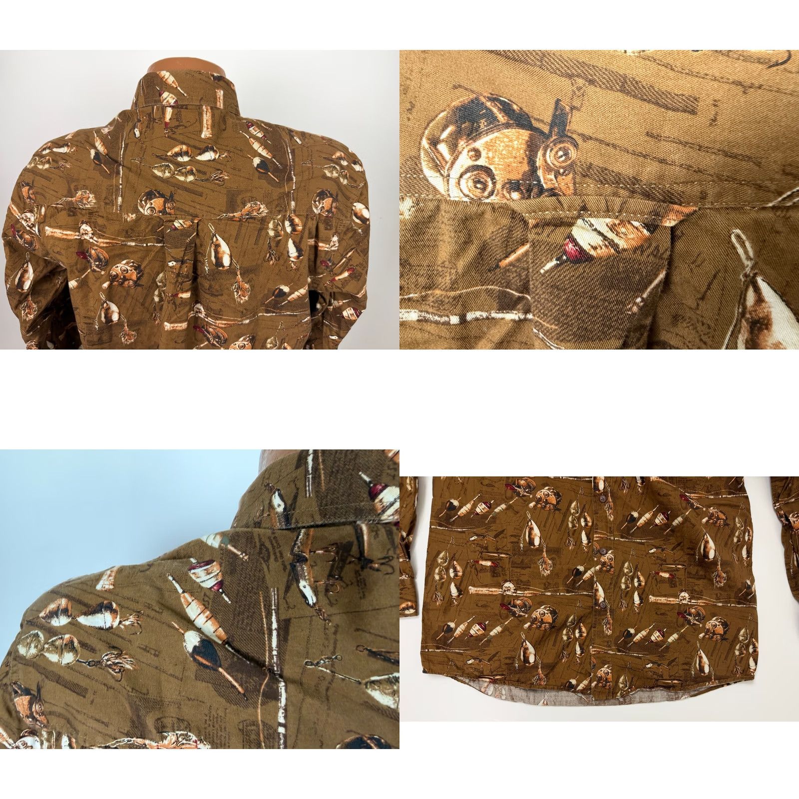 Vintage VINTAGE Magellan Fishing Shirt Men Medium Cotton Button-Down Twill Graphic Print Casual Outdoors Size US M / EU 48-50 / 2 - 8 Thumbnail