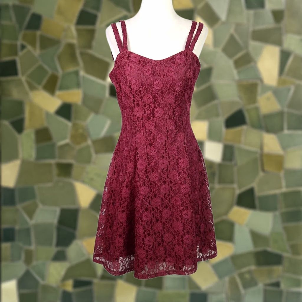 Vintage VINTAGE All That Jazz Dress 8 Sleeveless Floral Lace Mini Party Cocktail 90s Womens Dress Size M / US 6-8 / IT 42-44 - 1 Thumbnail