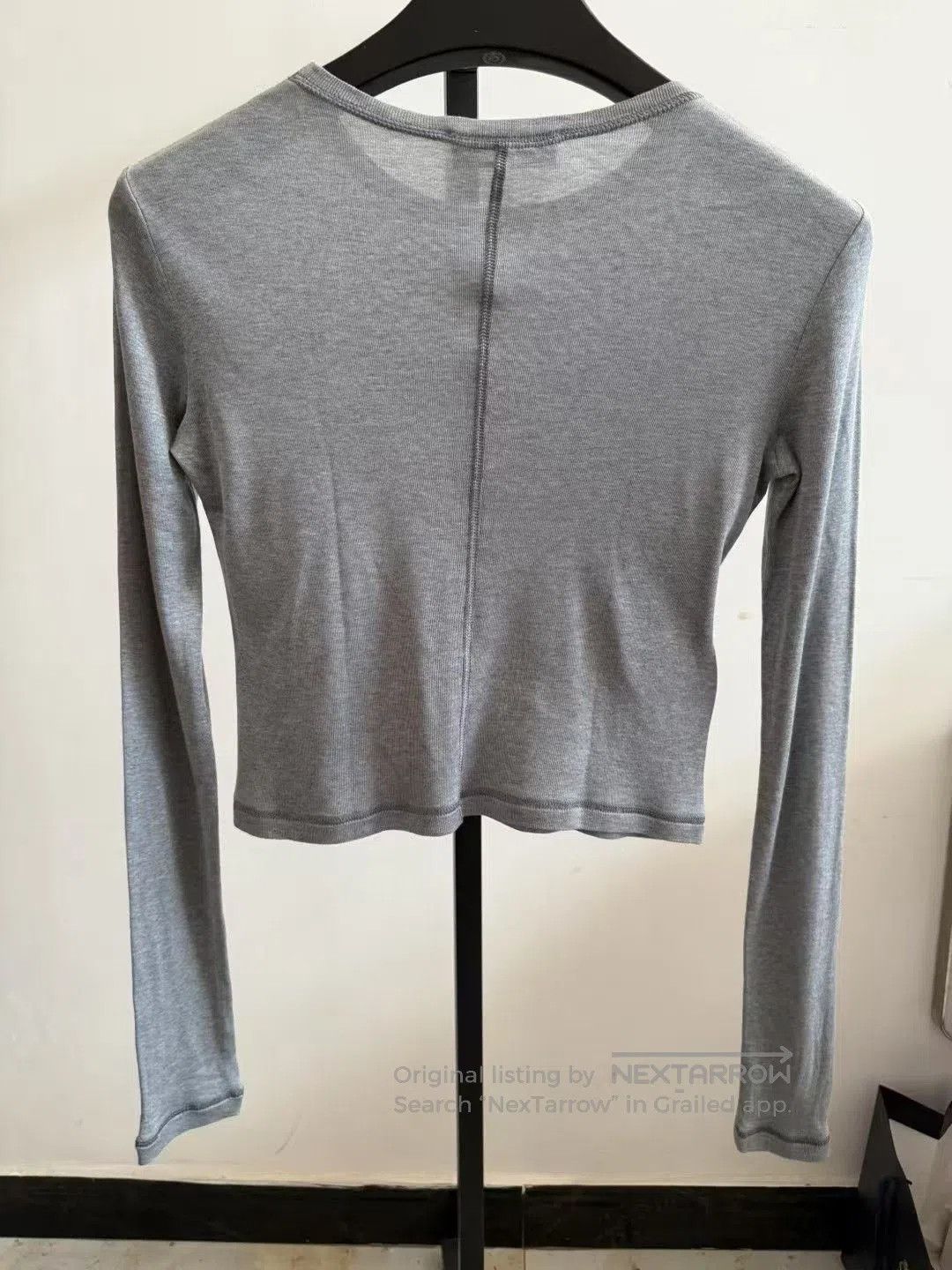Miu Miu Miumiu Gray Silk Logo Long. Size S / US 4 / IT 40 - 2 Thumbnail