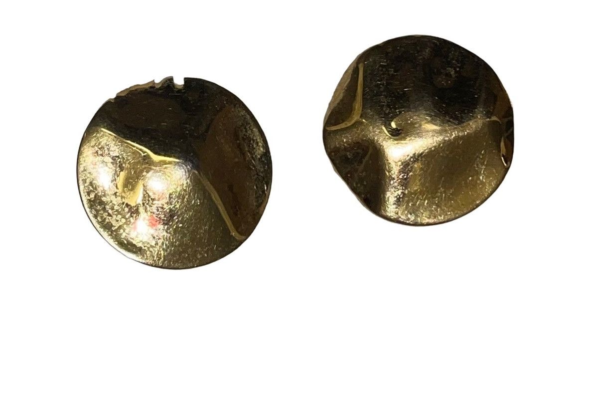 Vintage Vintage 80’s Monet Hammered Dome Earrings Size ONE SIZE - 3 Thumbnail
