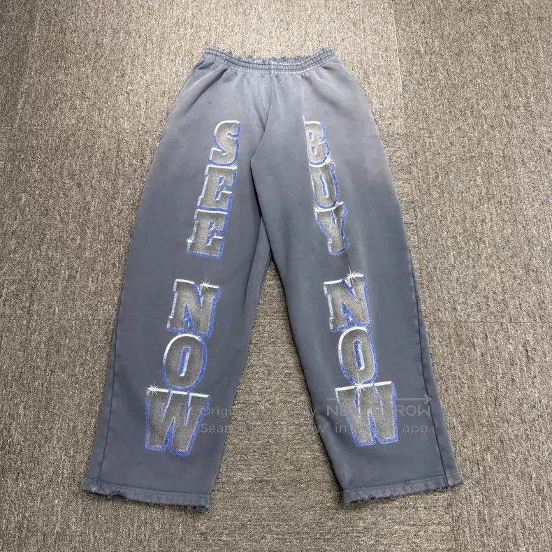 Balenciaga Balenciaga size S Crystal Lettering Sports Pants Size US 27 - 1 Thumbnail