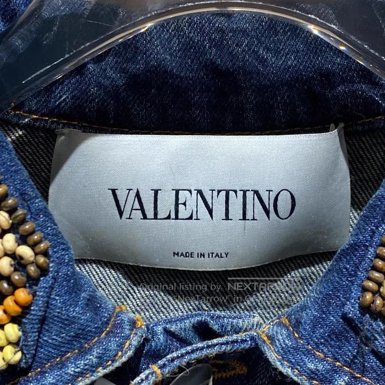 Valentino Valentino Dark blue heavy beaded denim jacket Size S / US 4 / IT 40 - 3 Thumbnail