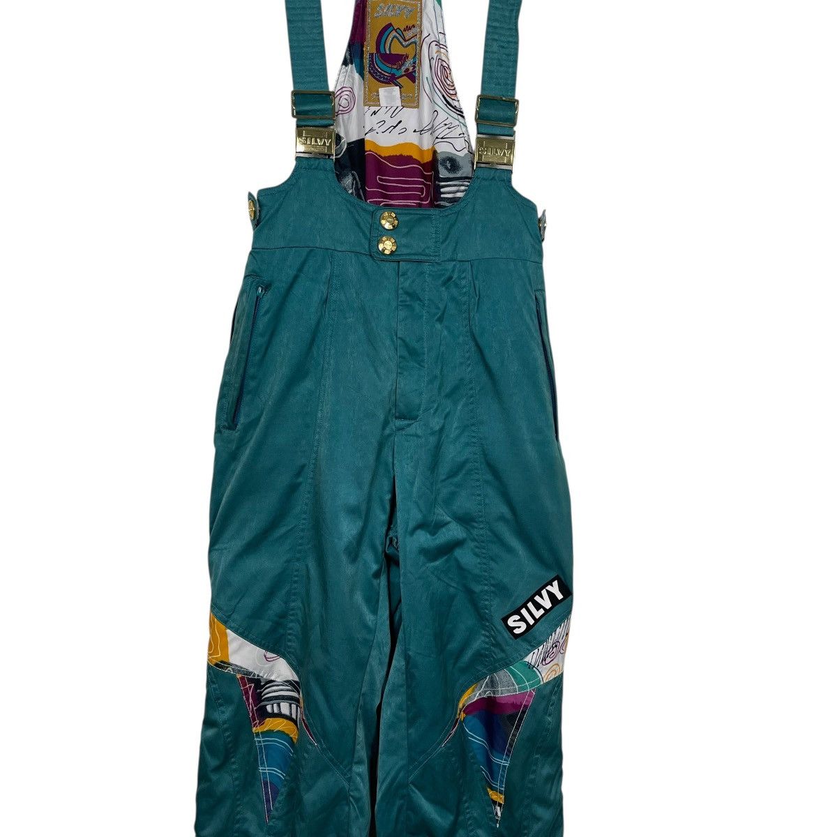 Designer Vintage 90s Silvy Ski Pants Overalls Size M Size US 30 / EU 46 - 4 Thumbnail