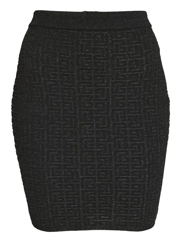 Balmain o1s1wg110825 Viscose Midi Skirt in Black Size 30" / US 8 / IT 44 - 2 Thumbnail