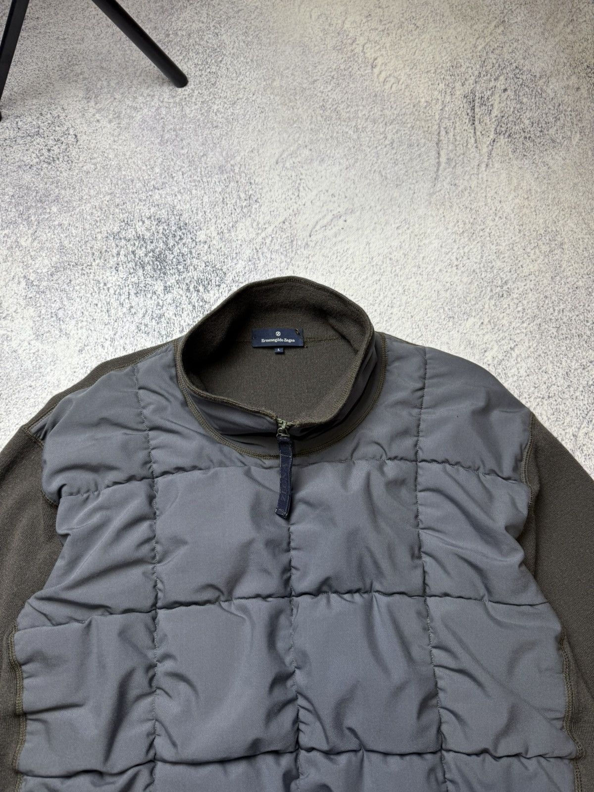 Ermenegildo Zegna Mens Ermenegildo Zegna Hybrid 1/4 zip fleece Size US L / EU 52-54 / 3 - 3 Thumbnail