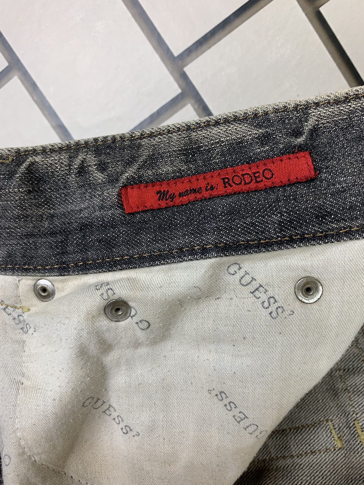 Guess Vintage Guess Custom Patchwork Distressed Denim Pants Size US 35 - 21 Thumbnail