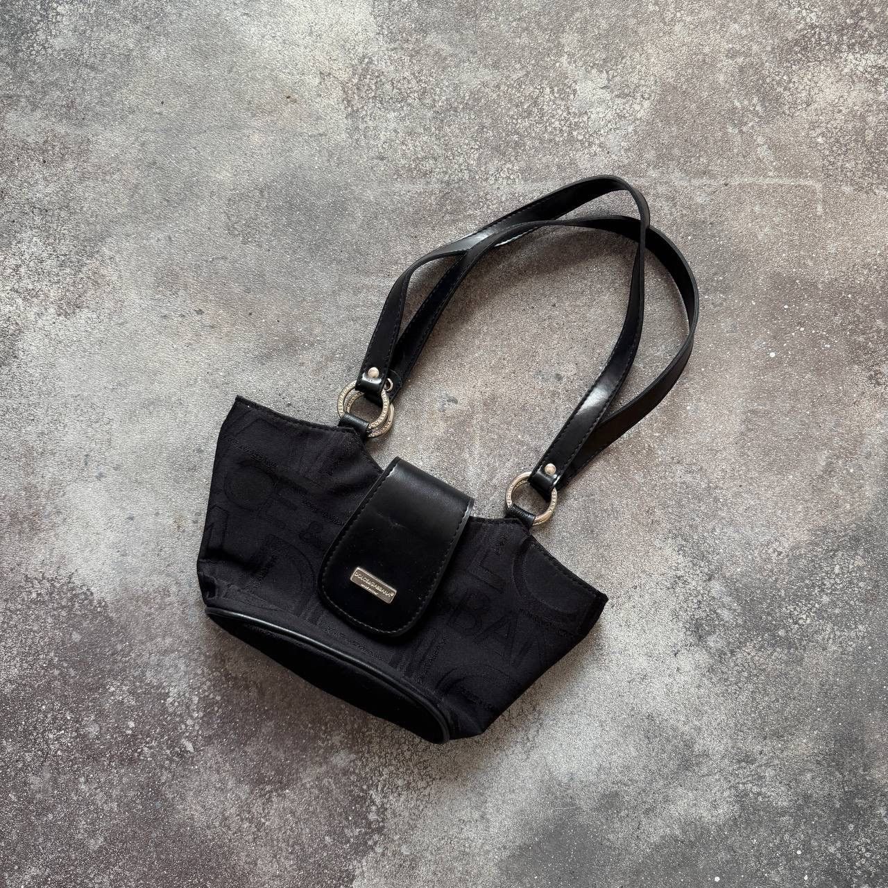 Dolce & Gabbana Vintage Black Logo Y2K Mini Shoulder Bag