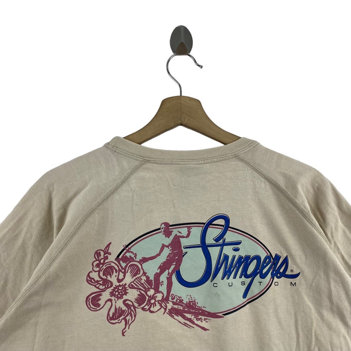 Vintage Vintage 90s STINGERS CUSTOM SURF Brand Print Beige Short Size US L / EU 52-54 / 3 - 4 Thumbnail