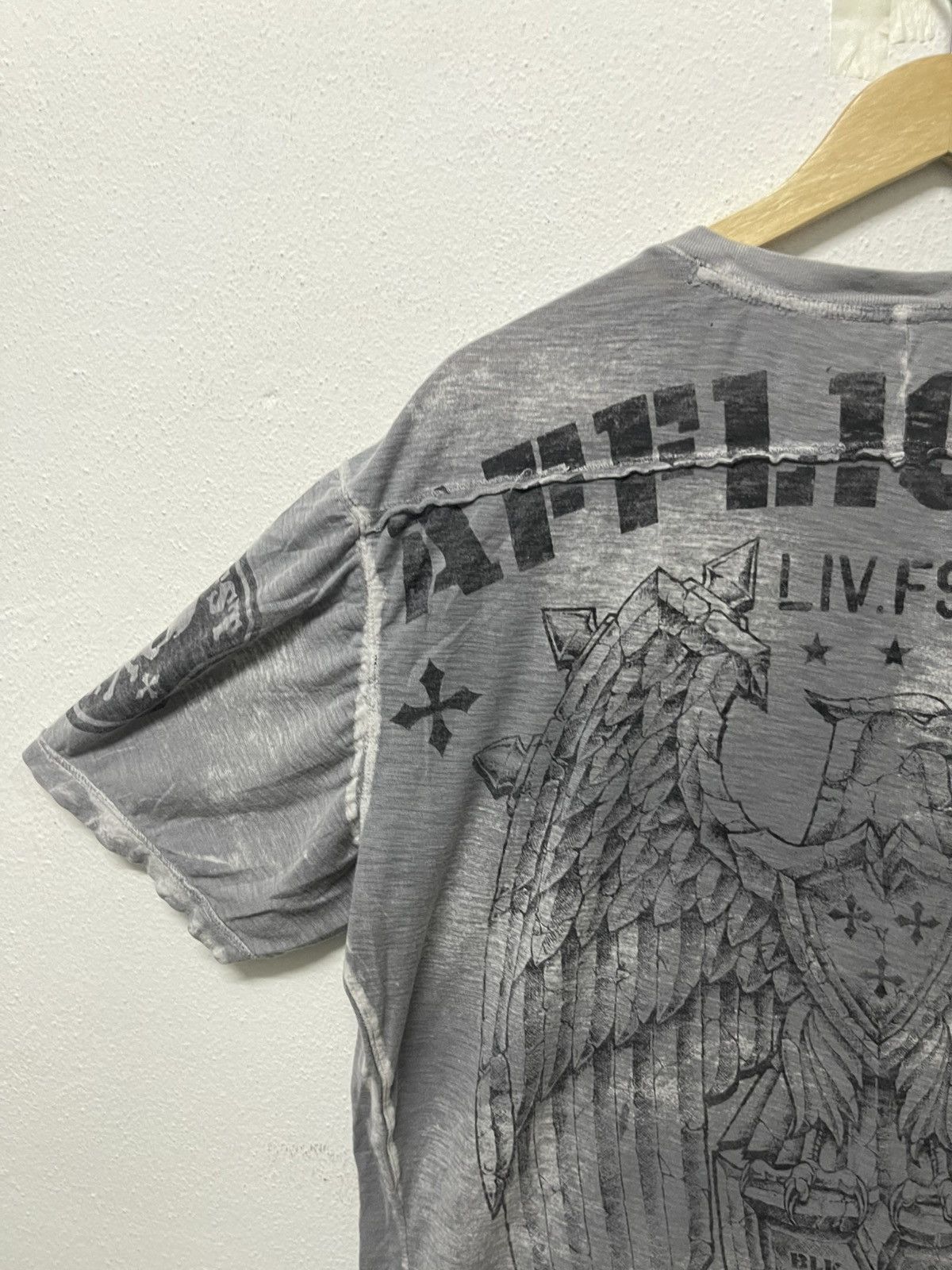Affliction VINTAGE Y2K EAGLES AFFLICTION ACIDWASH HALF BUTTON SHIRT Size US XL / EU 56 / 4 - 7 Thumbnail