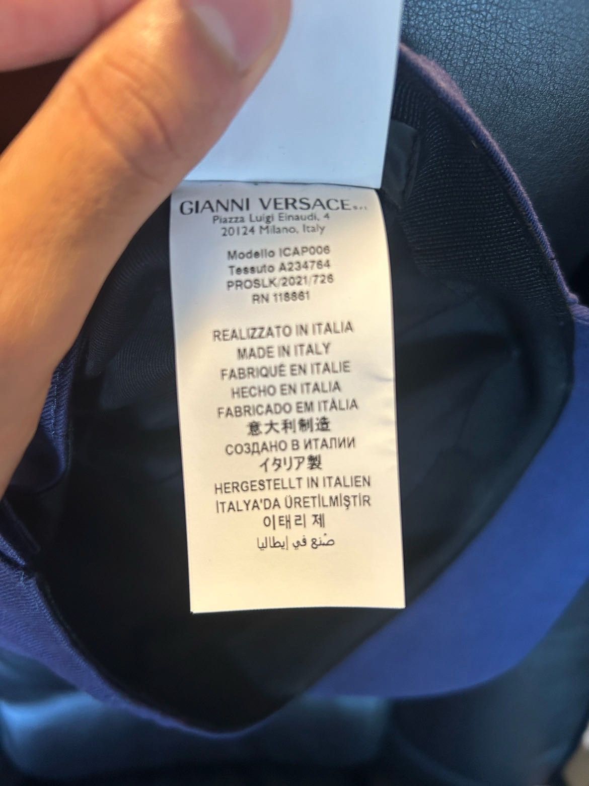 Versace Versace Embroidered Logo Cap Size ONE SIZE - 4 Thumbnail