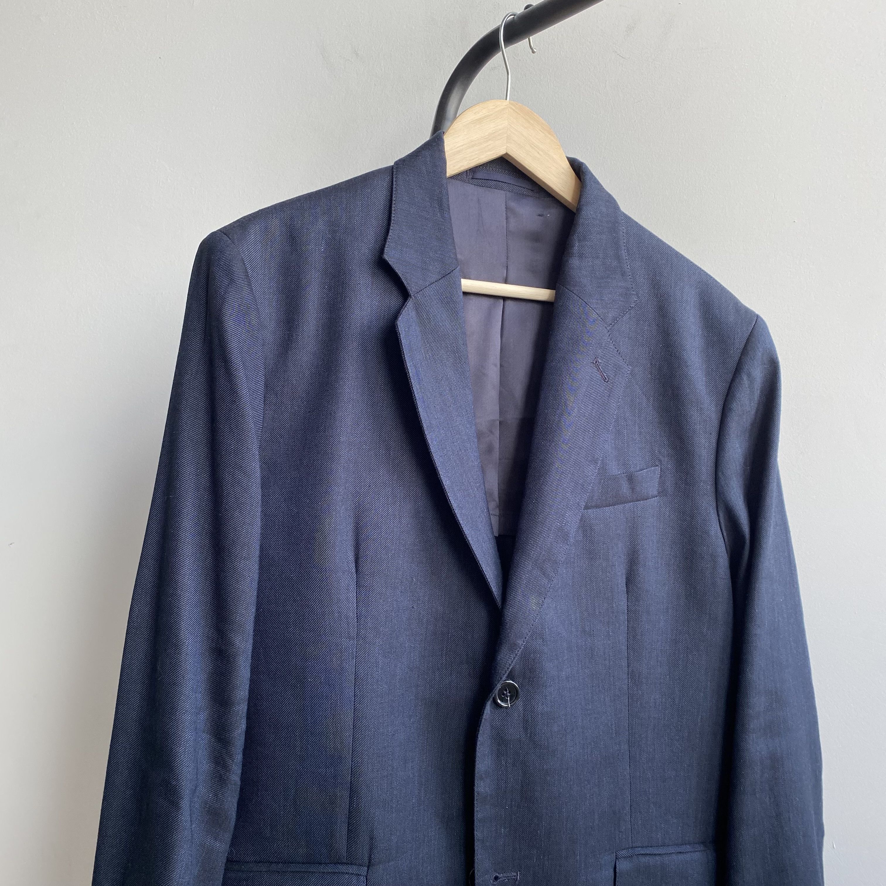 Arket ARKET Modern Cotton / True Hemp Navy Blazer Size 50R - 6 Thumbnail