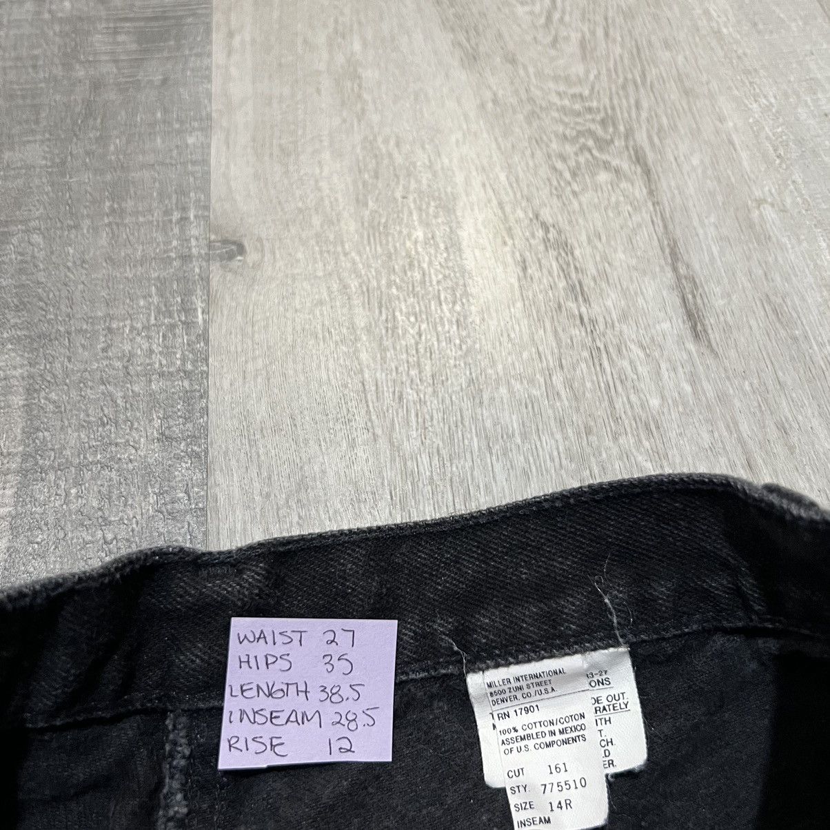Vintage VTG Rockies Western Bareback High Waisted Black USA Jeans Size 27" / US 4 / IT 40 - 5 Thumbnail