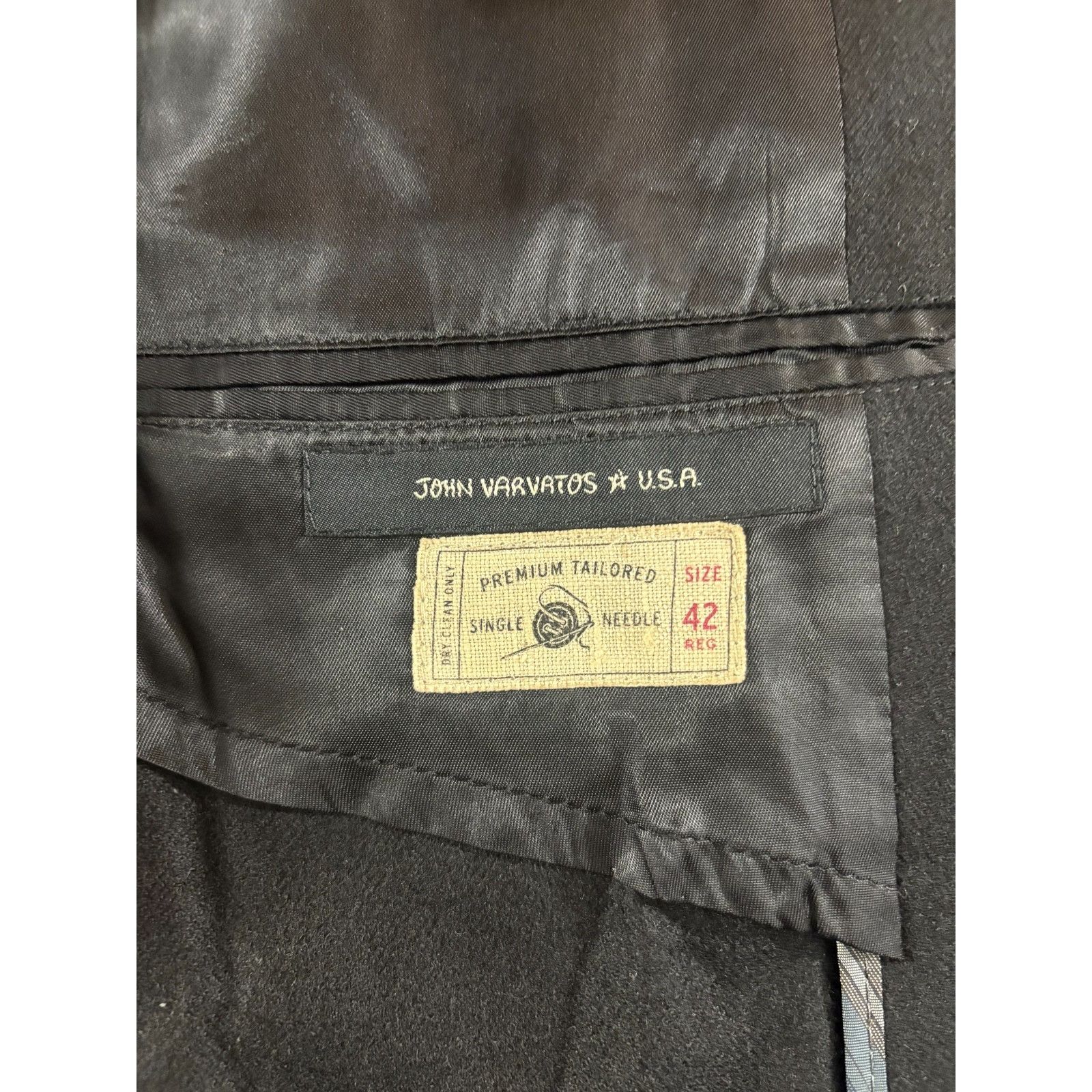 John Varvatos John Varvators Uptown Wool Cashmere Silk Chore Blazer Jacket Size 42R - 7 Thumbnail