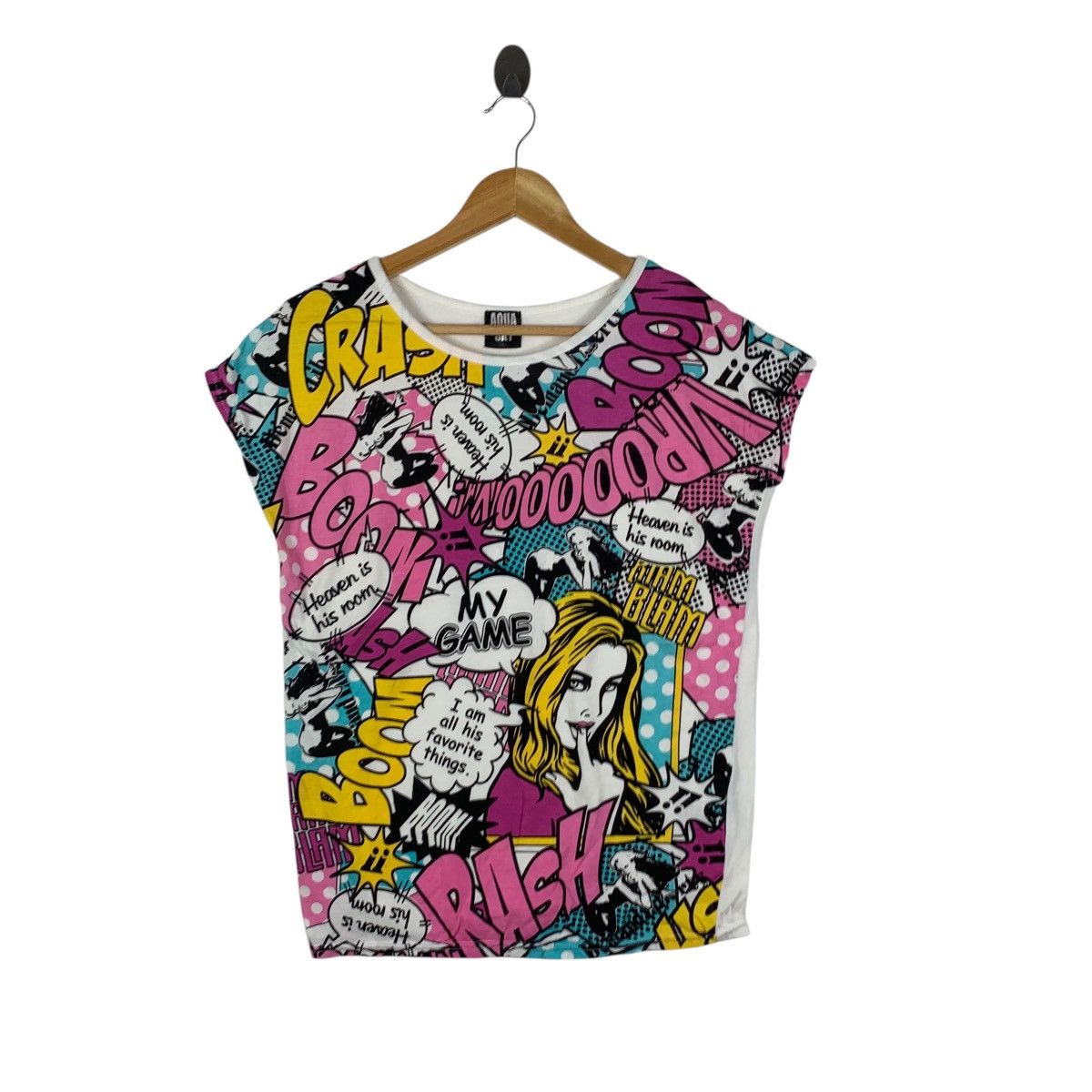 Other AQUA SKY x ROY LICHTENSTEIN Comic Strip Tank Top Tee Shirt Size L / US 10 / IT 46 - 3 Thumbnail