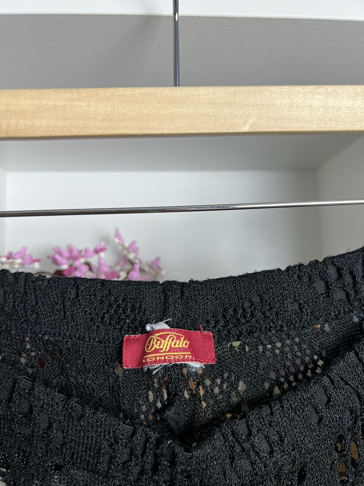 Buffalo London × Vintage Vintage Y2K Buffalo London black crochet pants M designer 90s Size 30" / US 8 / IT 44 - 3 Thumbnail