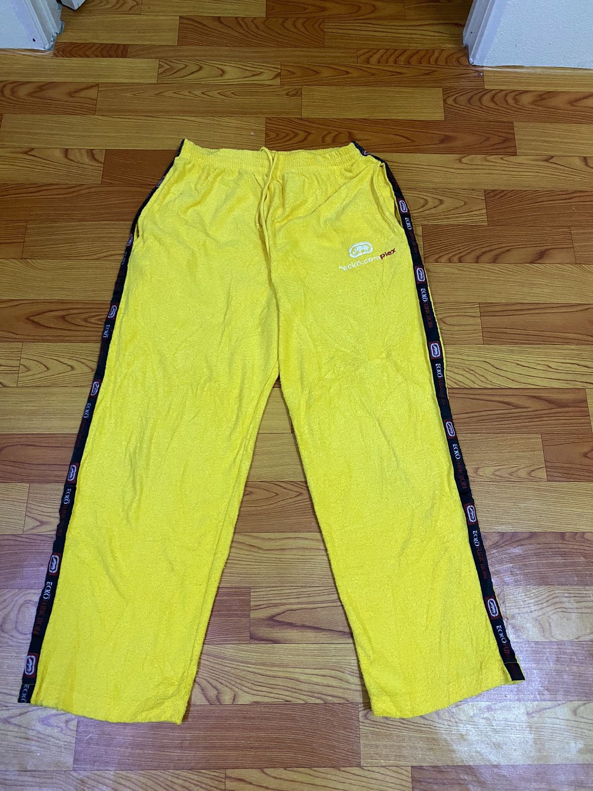 Ecko Unltd. × Vintage Vintage Ecko Baggy Sweatpant Side Tape Size US 31 - 1 Thumbnail