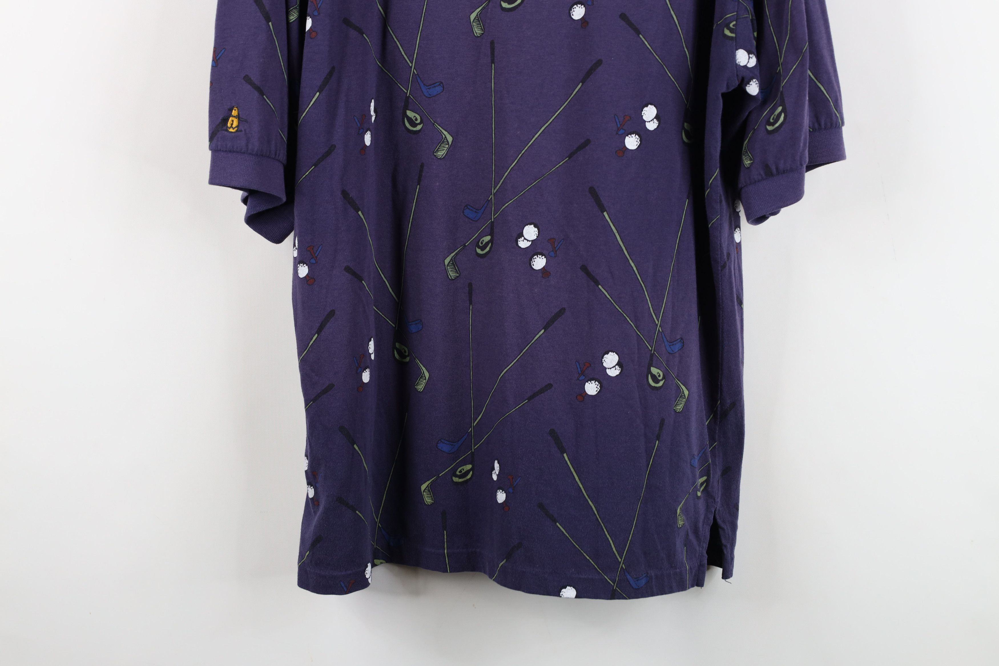 Vintage Vintage 90s Streetwear Golf All Over Print Polo Shirt Blue Size US L / EU 52-54 / 3 - 14 Thumbnail