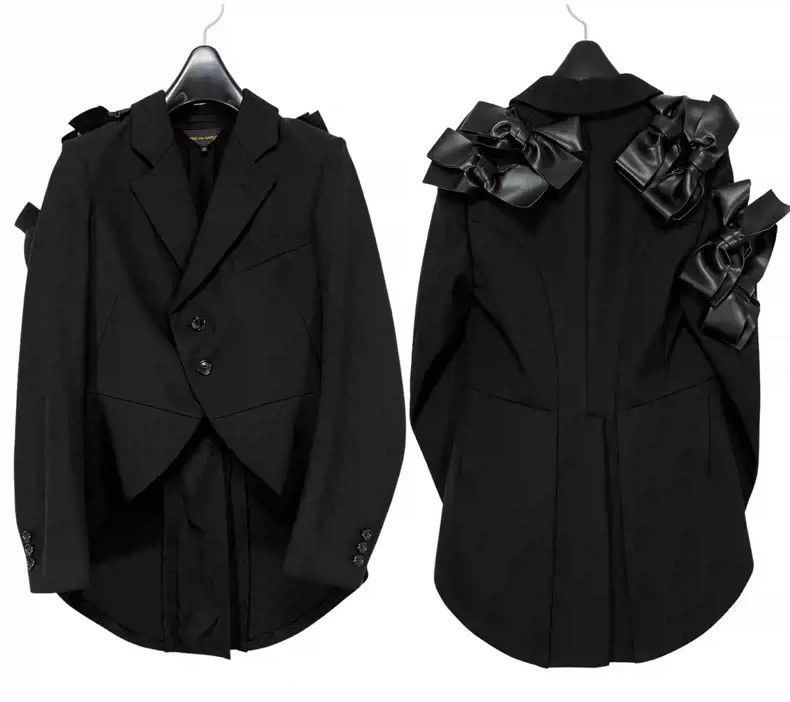 Comme des Garcons comme des garcons leather bow decorated tailcoat jacket-250 Size US XS / EU 42 / 0 - 1 Thumbnail