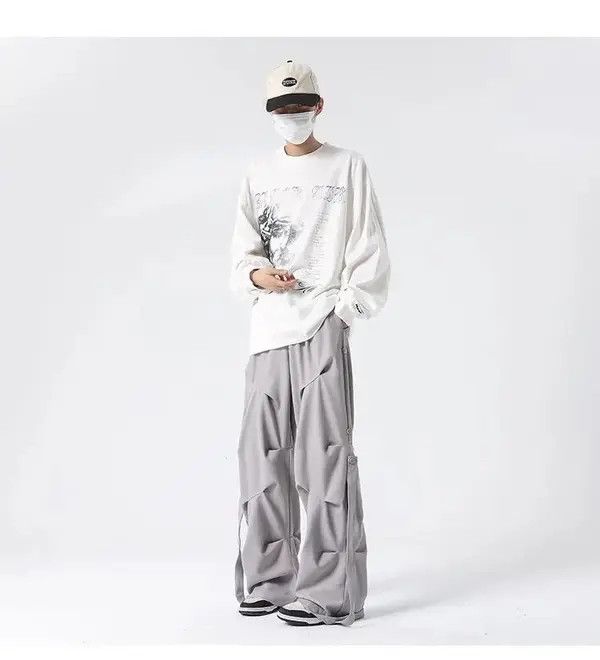 VIBE Trousers casual loose pants streetwear y2k Size US 30 / EU 46 - 4 Thumbnail