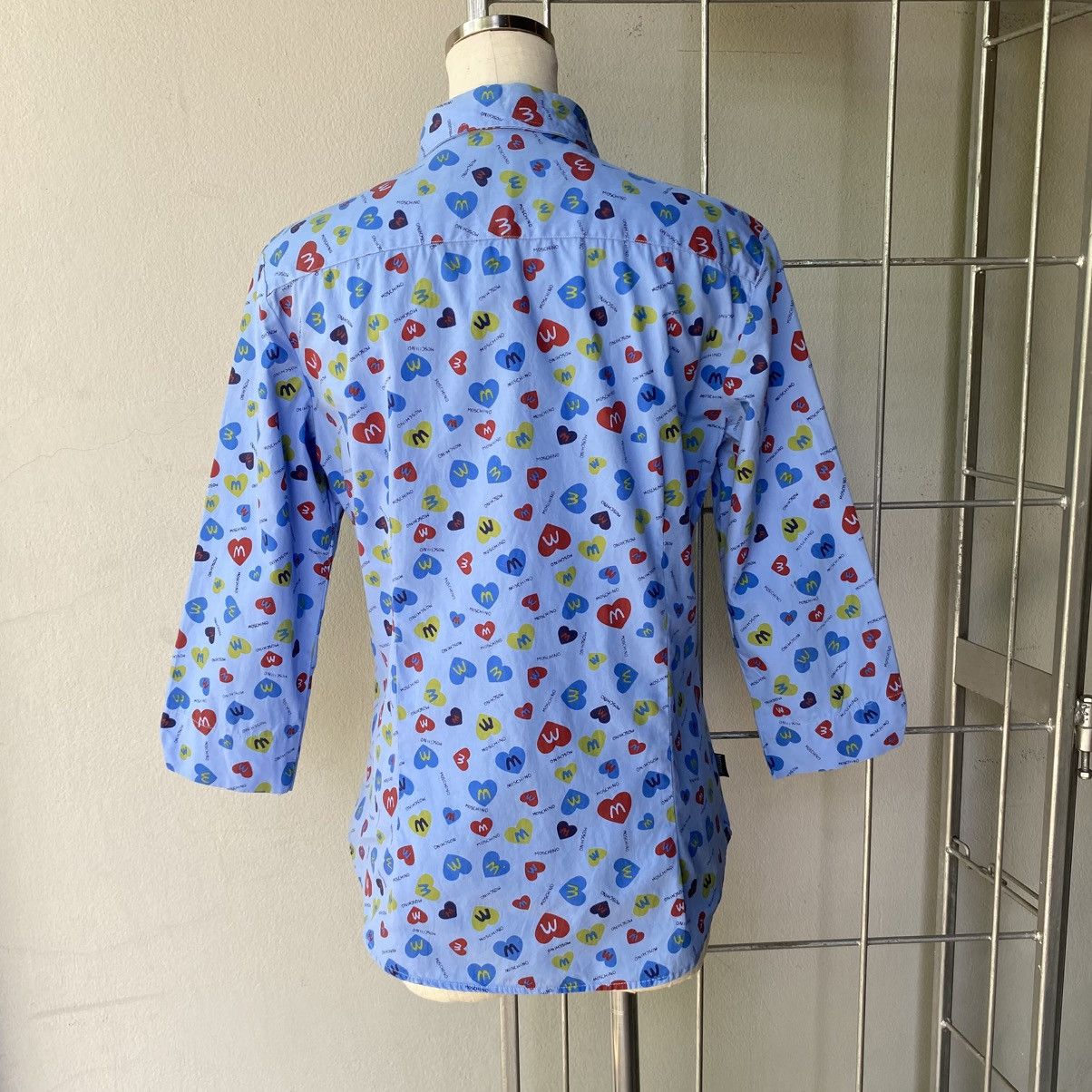 Moschino MOSCHINO Blue M&M Print Shirt Size L / US 10 / IT 46 - 2 Thumbnail