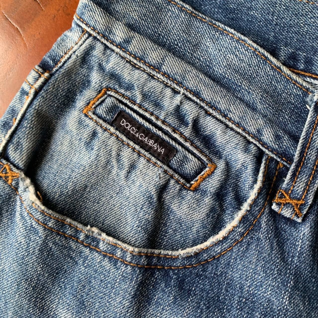 Dolce & Gabbana Vintage Dolce & Gabbana D&G Steel Pocket Blue Denim Pants Size US 35 - 3 Thumbnail