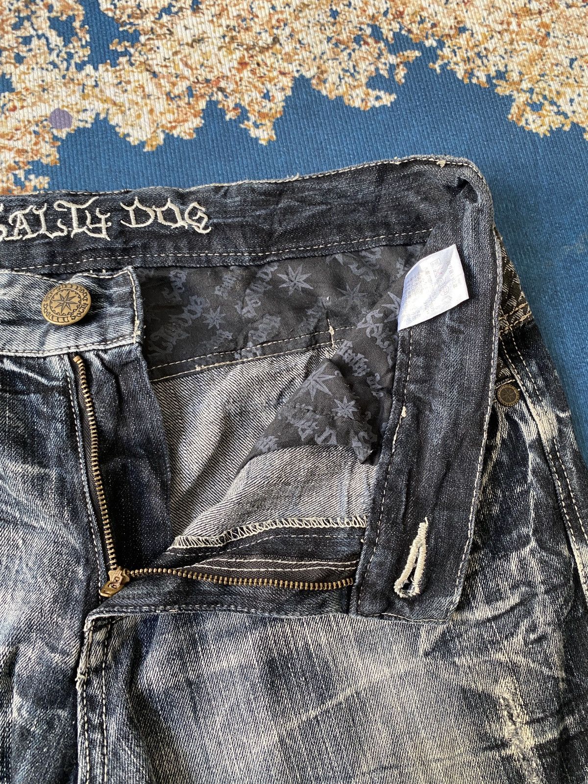 If Six Was Nine × Japanese Brand × Tornado Mart 2000s - Salty Dog Claws Mark Buckle Back Flare Denim Size US 32 / EU 48 - 18 Thumbnail