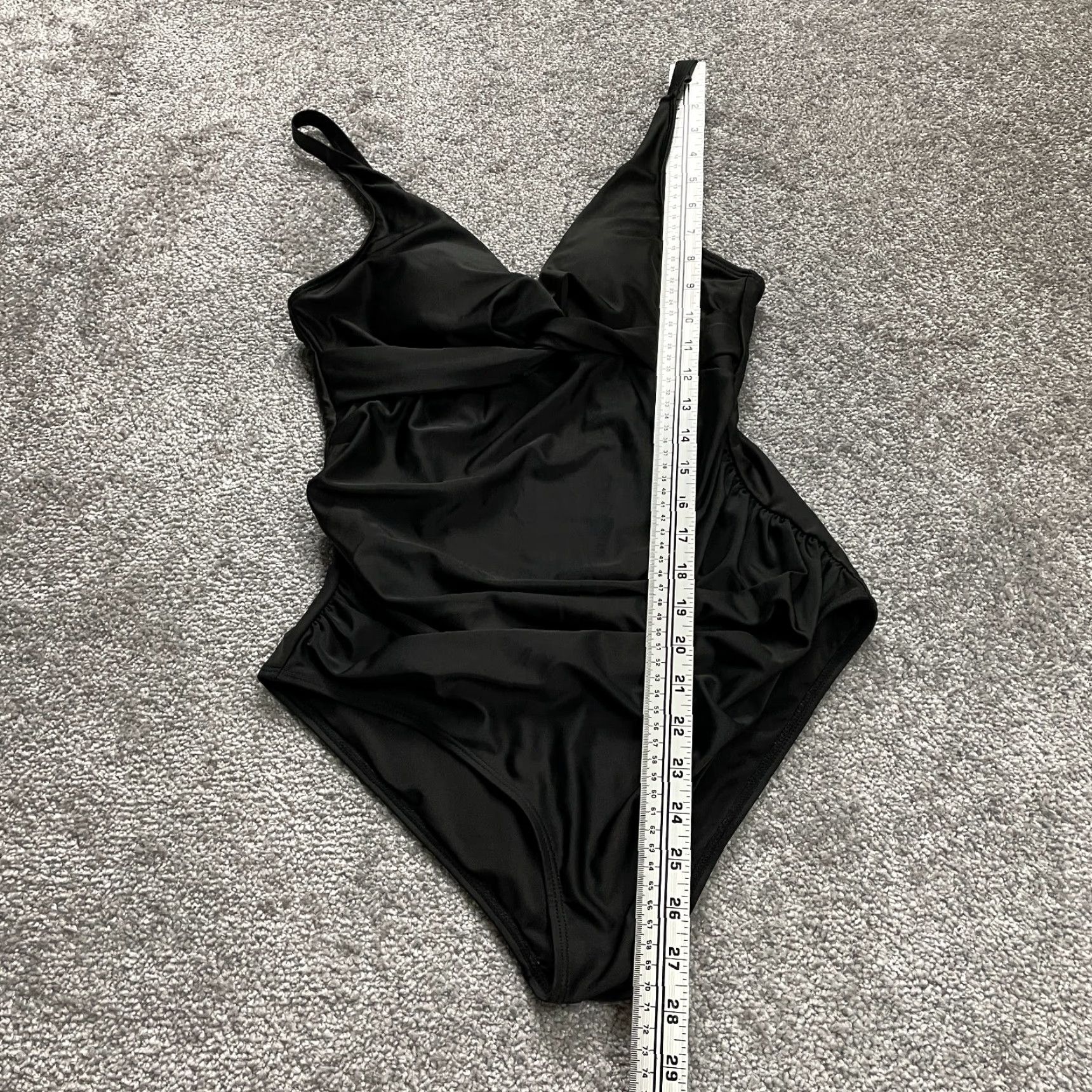 Twisted X VINTAGE None Women One Piece Swimsuit Medium Black Padded Solid Beach Twisted Front Size ONE SIZE - 7 Thumbnail