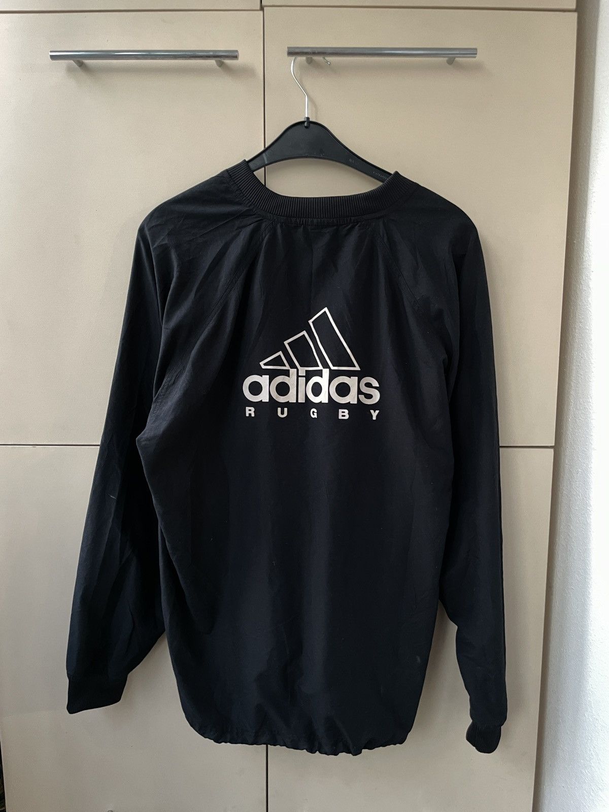 Adidas Vintage 2001 Adidas Rugby Bath Sweatshirt Jacket Nylon Size US L / EU 52-54 / 3 - 11 Thumbnail