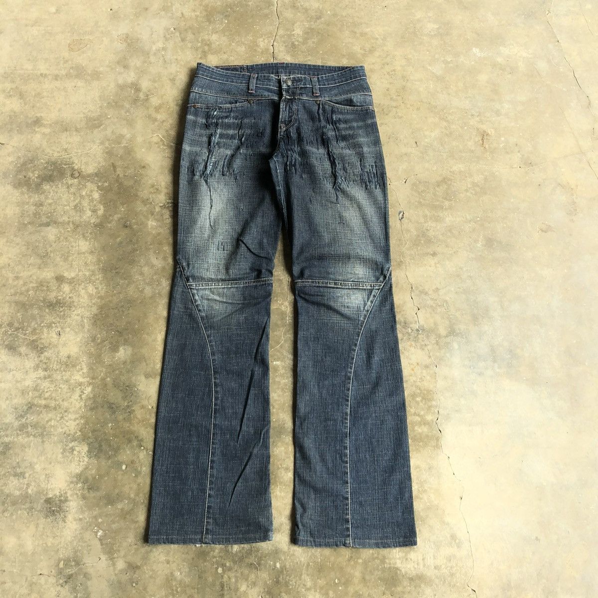 Marithe + Francois Girbaud 2000s Marithe + Francois Girbaud Distressed Bootcut Jeans Size US 29 - 1 Thumbnail