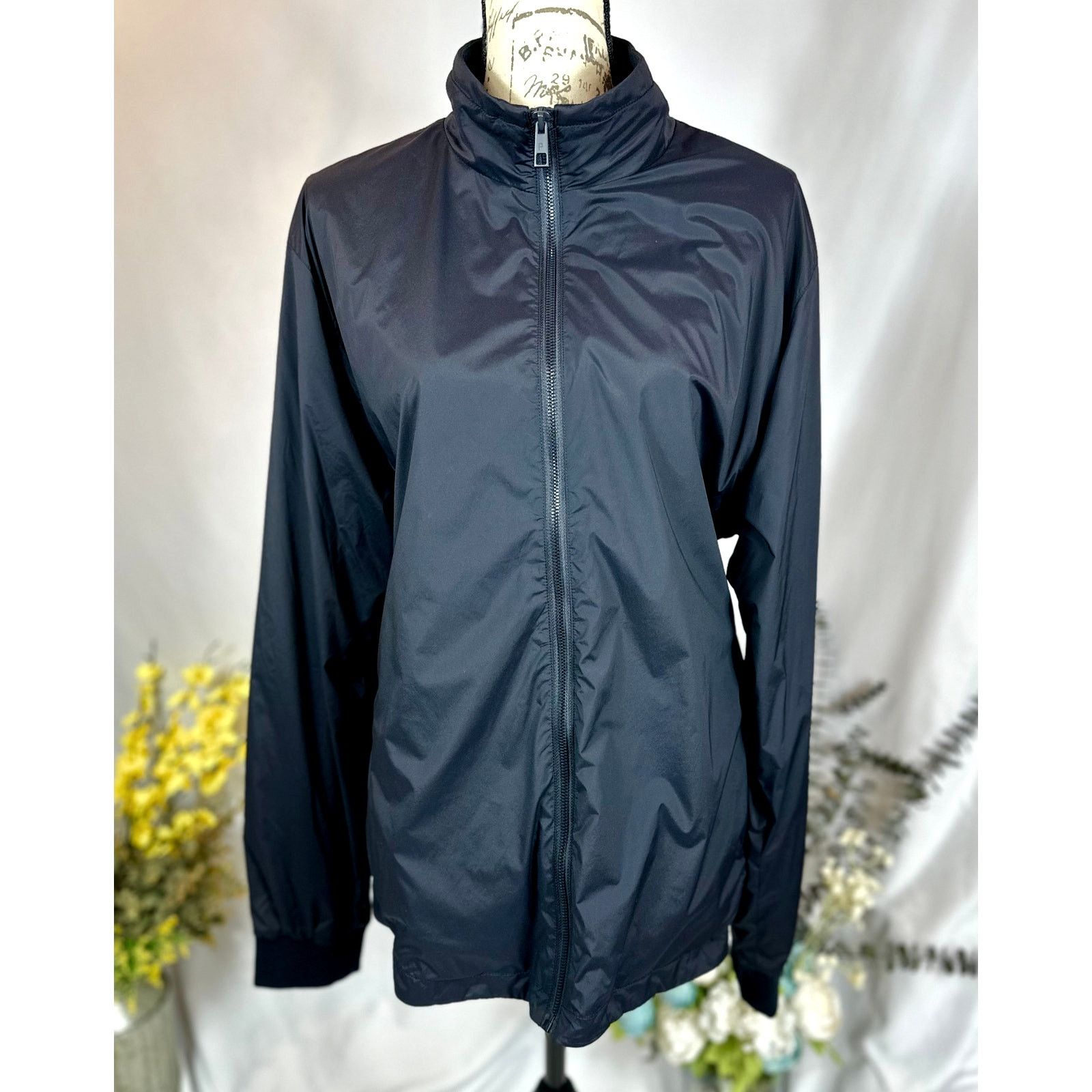 PIOMBO Piombo Regular High Neck Full Zip Fit Jacket Black XL Size US XL / EU 56 / 4 - 3 Thumbnail