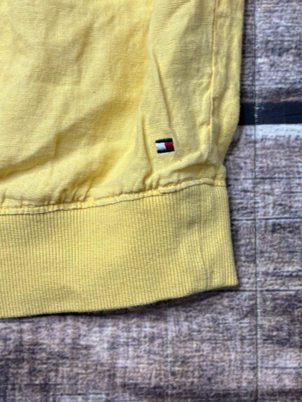 Tommy Hilfiger Tommy Hilfiger Linen Sweater Womens Medium Cotton Rib Yellow Size M / US 6-8 / IT 42-44 - 7 Thumbnail