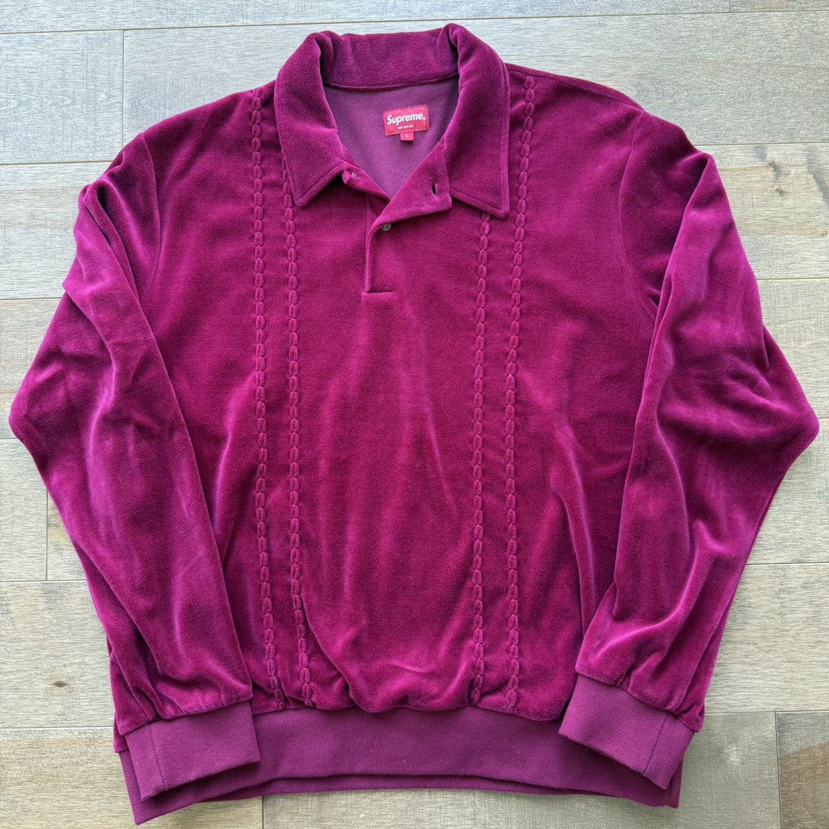 Lacoste × Supreme Supreme LACOSTE Velour Polo | Grailed