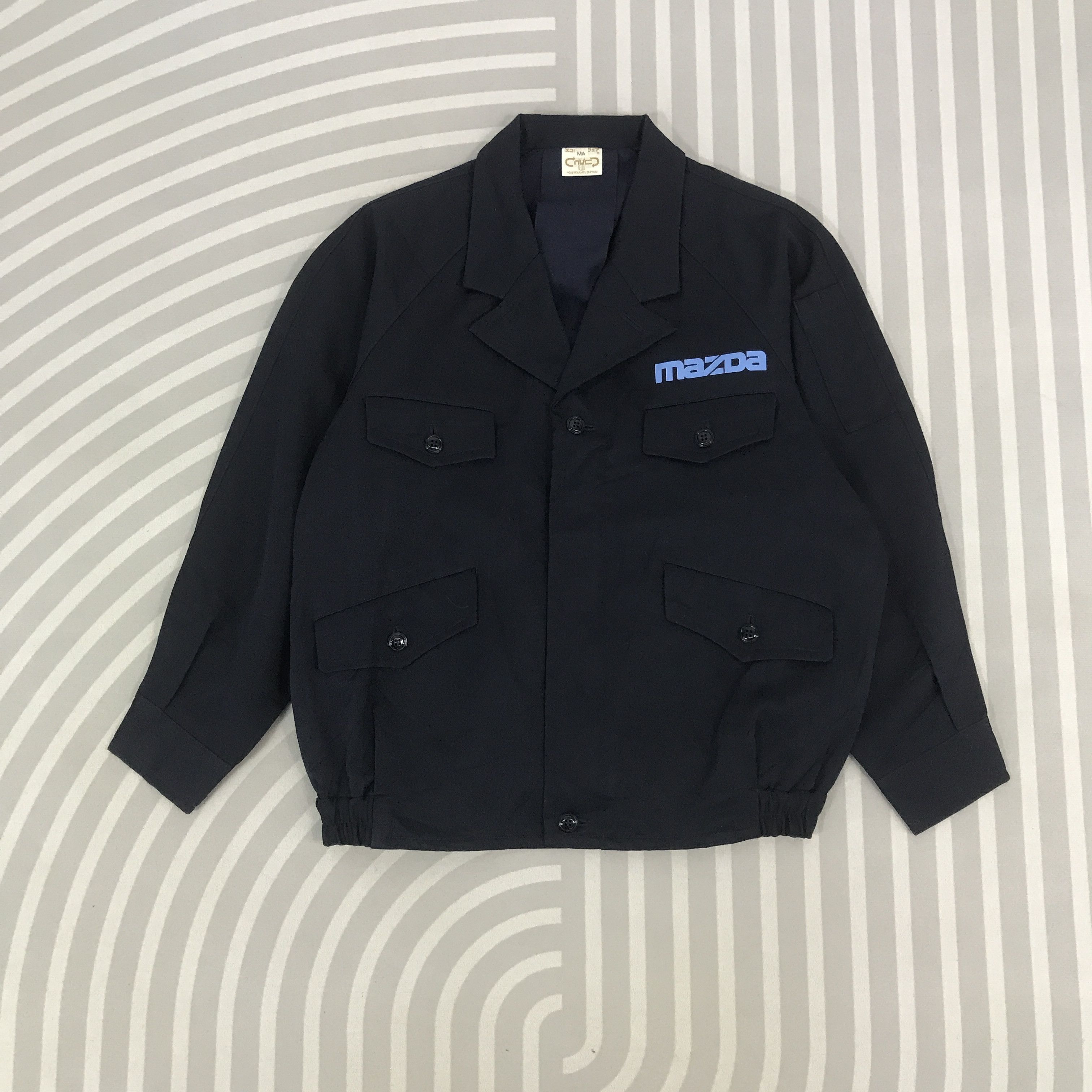 Japanese Brand × Vintage Vintage Mazda Racing Navy Bomber style custom Jacket Size US L / EU 52-54 / 3 - 1 Thumbnail