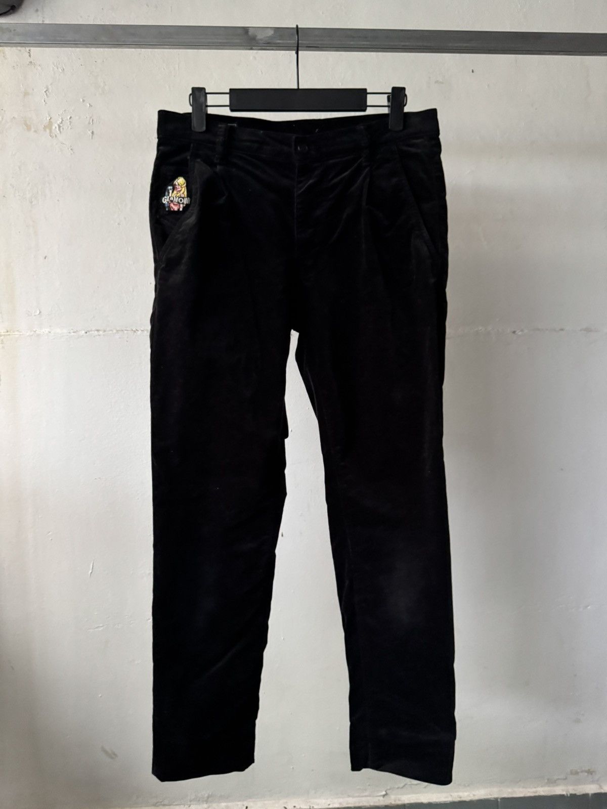 Hysteric Glamour Suede Embroidery Logo Pants Size US 30 / EU 46 - 2 Thumbnail