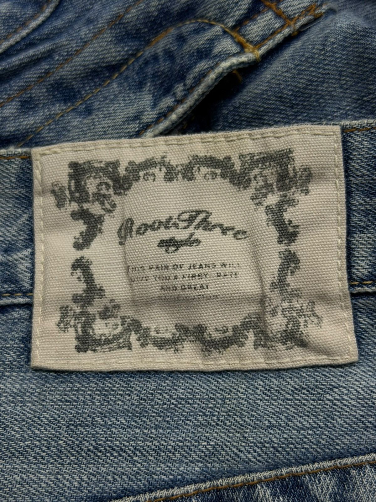 Japanese Brand Vintage Root Three Y2K Japanese-style Distressed Denim | W30 Size 30" / US 8 / IT 44 - 11 Thumbnail