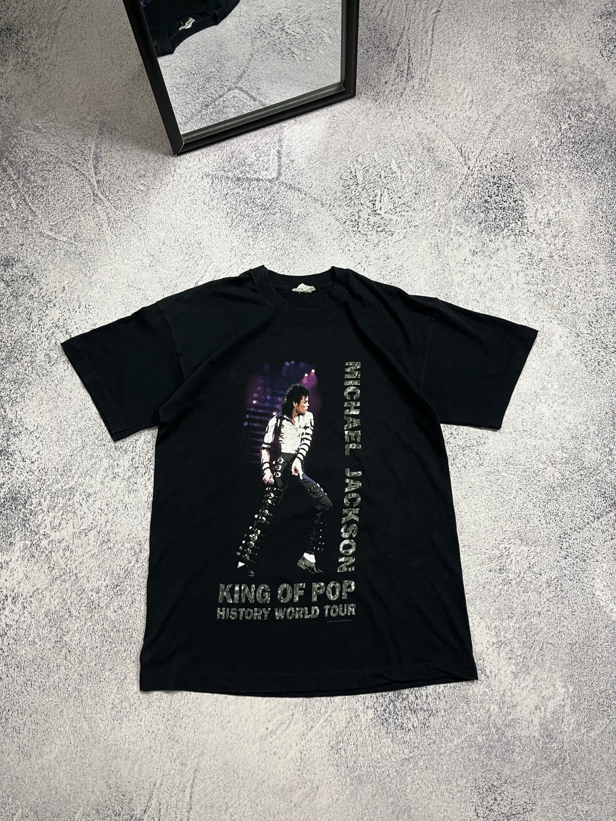 Band Tees × Michael Jackson × Vintage Vintage 1996 Michael Jackson King Of Pop World Tour T-Shirt Size US L / EU 52-54 / 3 - 1 Thumbnail