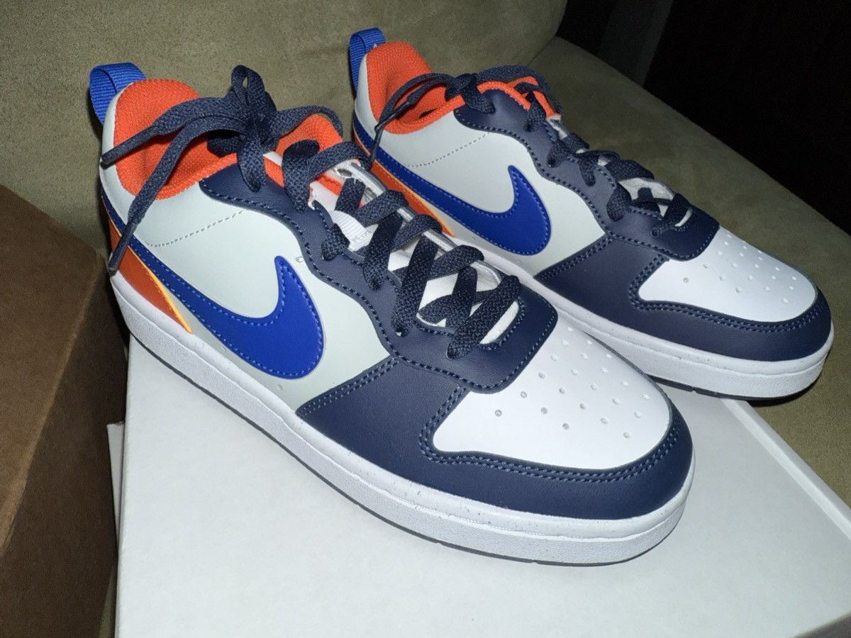 Nike Nike Court Borough Low! NEW! GS 5y Midnight Navy/Team Orange Size US 5 / EU 37 - 7 Thumbnail