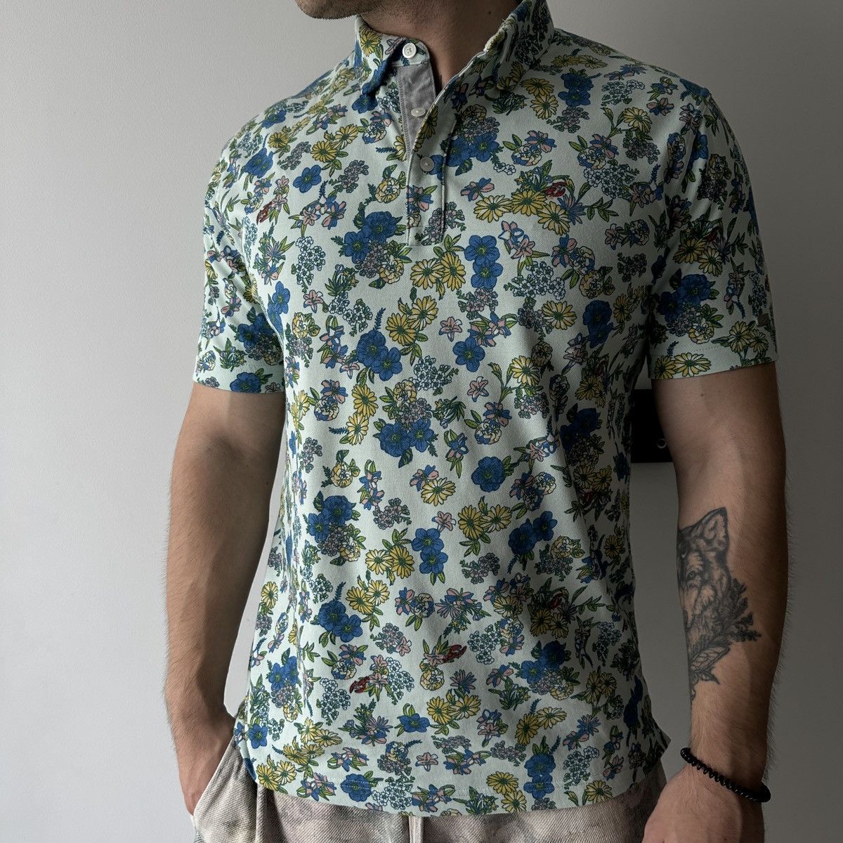 Nike Nike polo golf floral print streetwear vintage rare lobster Size US M / EU 48-50 / 2 - 1 Thumbnail