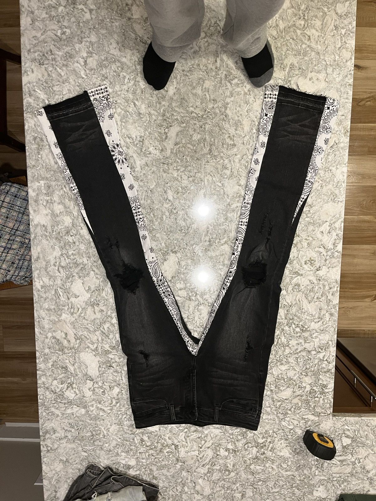 Other Rockstar Original black and white bandanna jeans Size US 34 / EU 50 - 1 Thumbnail