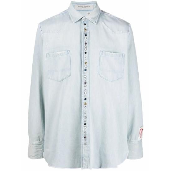 Golden Goose GOLDEN GOOSE Men Long Tops GMP00487 P000636 50100 BLUE Size US M / EU 48-50 / 2 - 1 Thumbnail