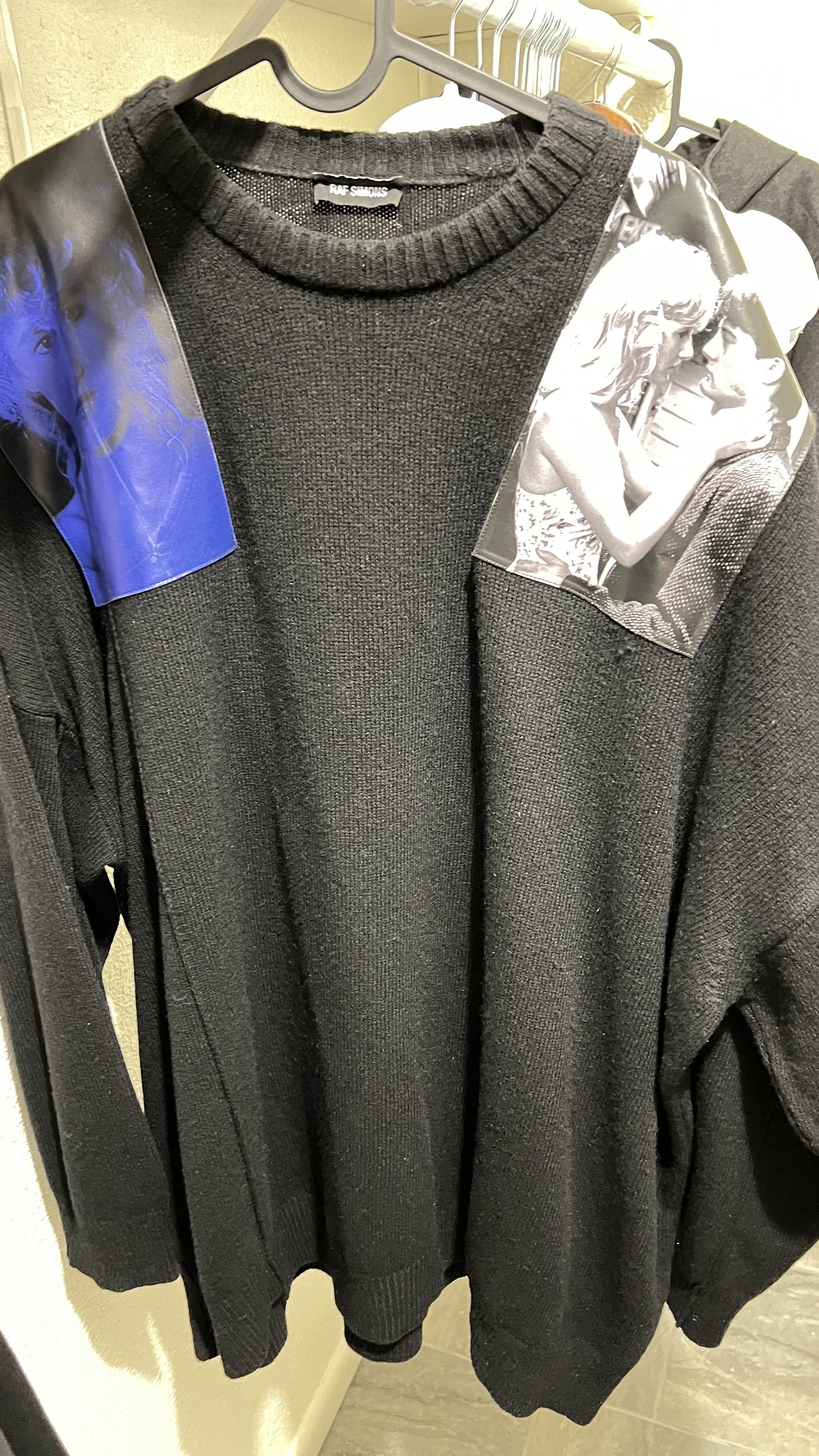 Raf Simons David Lynch Oversized Patches Knit Sweater AW19 | Grailed