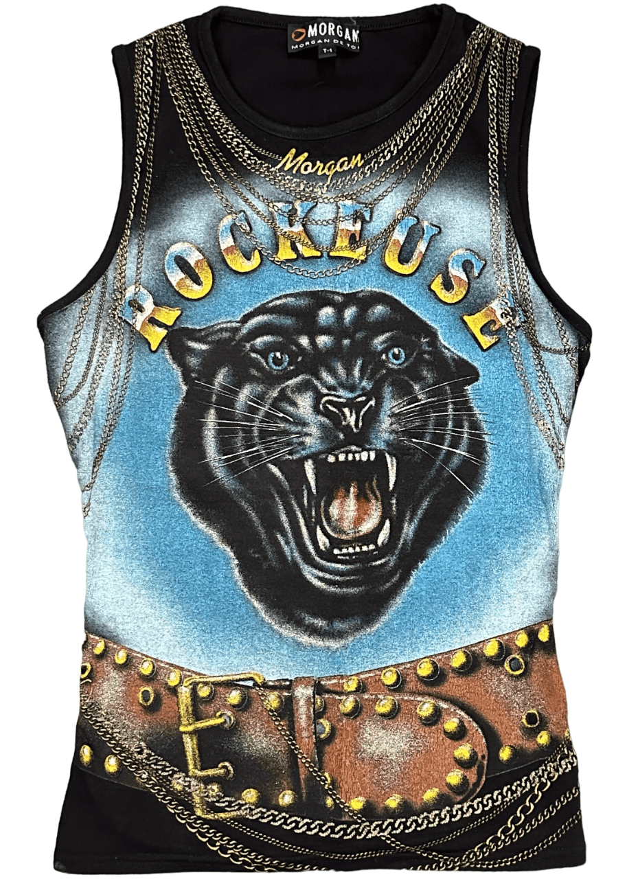 Image of Vintage Morgan Rockeuse Tank Top in Black, Women's (Size XS)