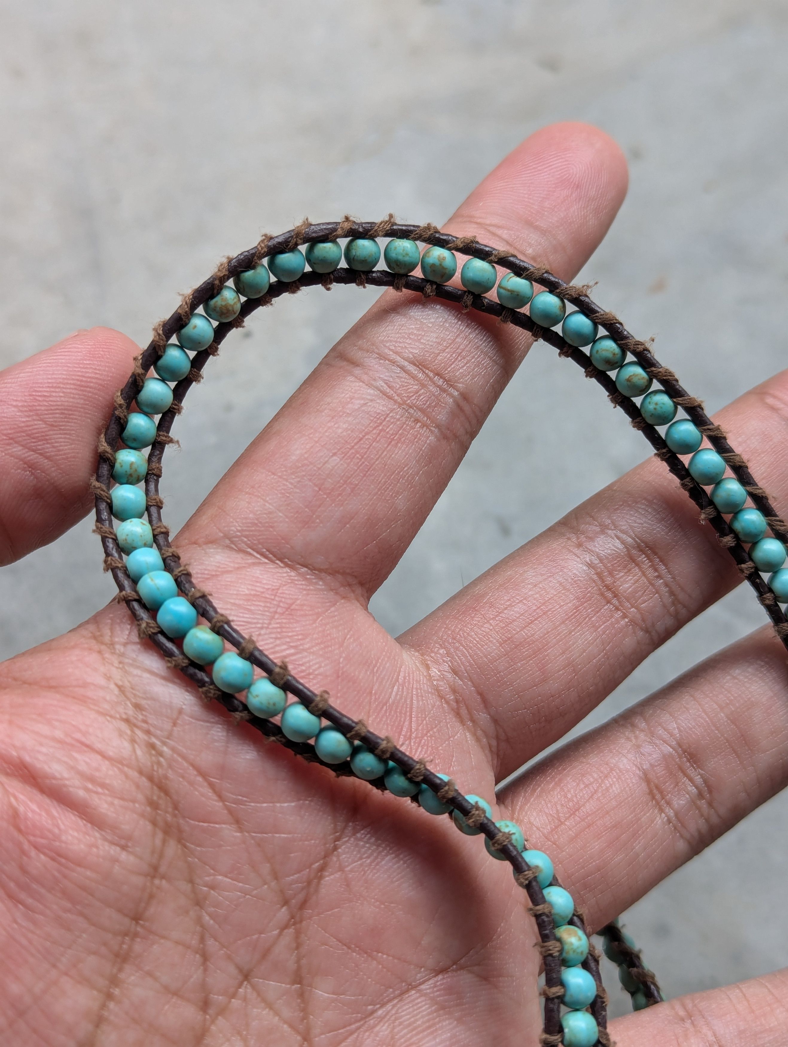 Sterling Silver Chan Luu Turquoise Sterling Silver Leather Wrap Bracelet Size ONE SIZE - 7 Thumbnail