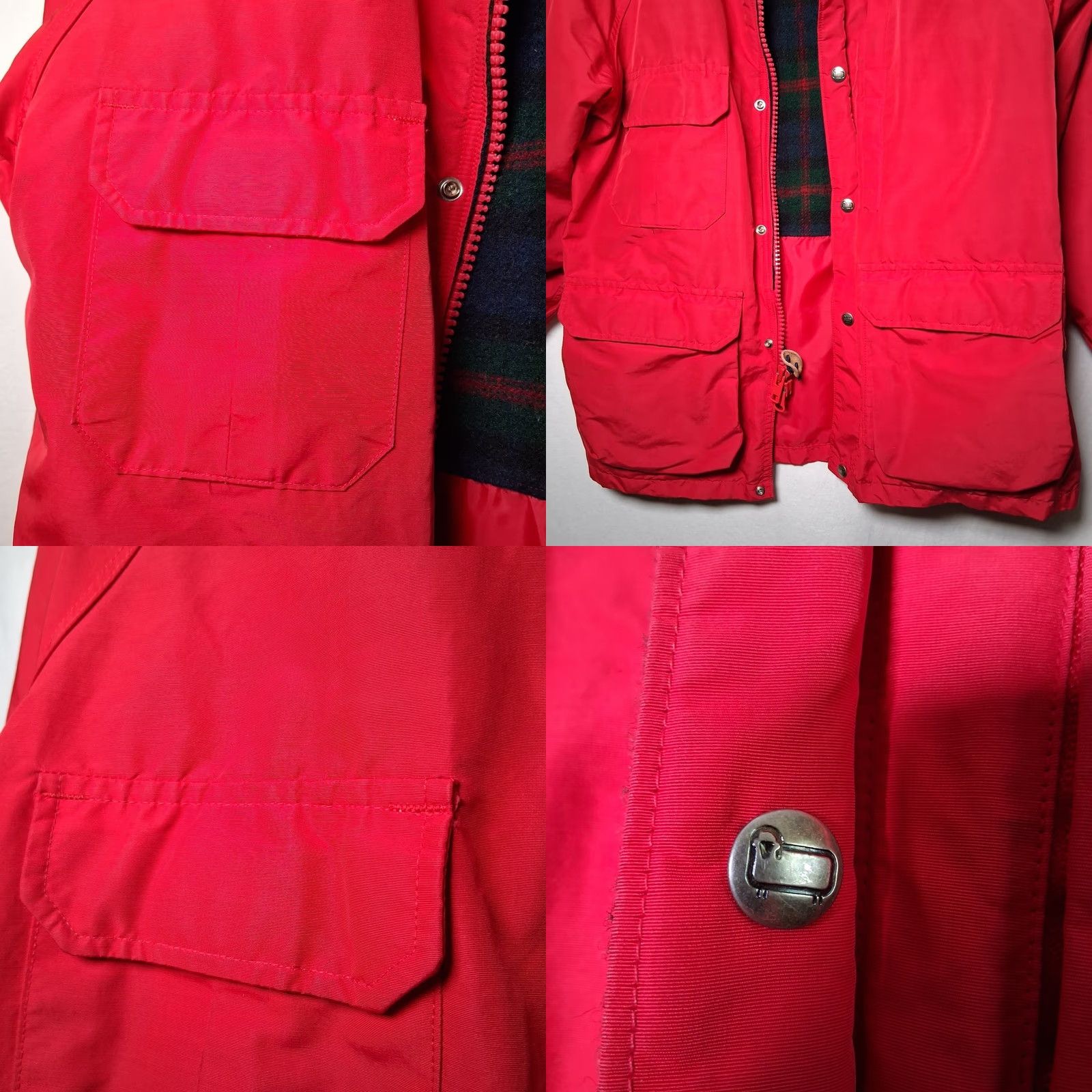 Vintage VINTAGE Woolrich Woman Work Coat L Red Hooded Wool Blend Lined Utility Jacket Workwear Barn Chore Coat Women Mens? Size L / US 10 / IT 46 - 11 Thumbnail
