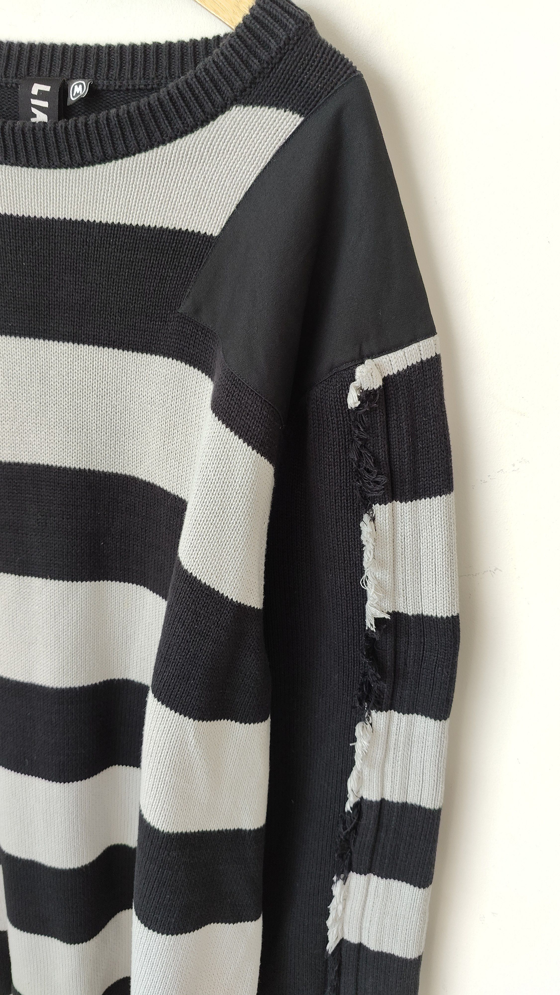 Liam Hodges RARE Liam Hodges Cotton Stripe Oversized Knit Sweater Size US XL / EU 56 / 4 - 5 Thumbnail
